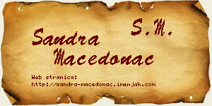 Sandra Macedonac vizit kartica